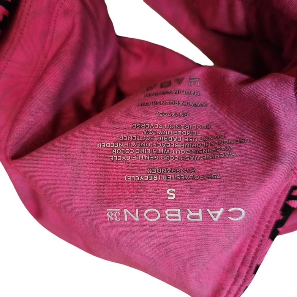 Carbon38 Electric Pink Leopard Printed Sports Bra Soze Small - Picture 5 of 9